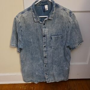 Divided Light Blue Casual Button Down Shirt